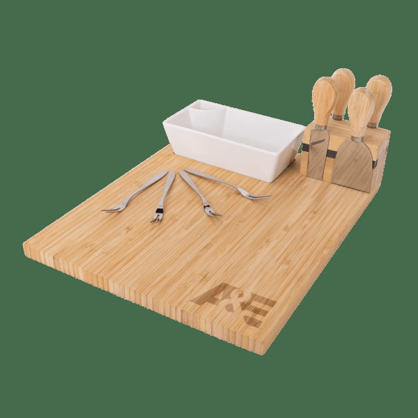 Charcuterie Board with Bowl, Utensils, and Forks