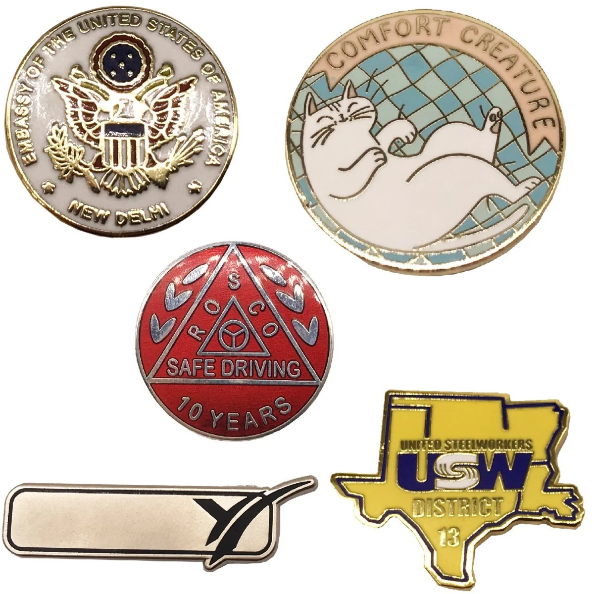 2" Hard Enamel Die Struck Lapel Pins 1