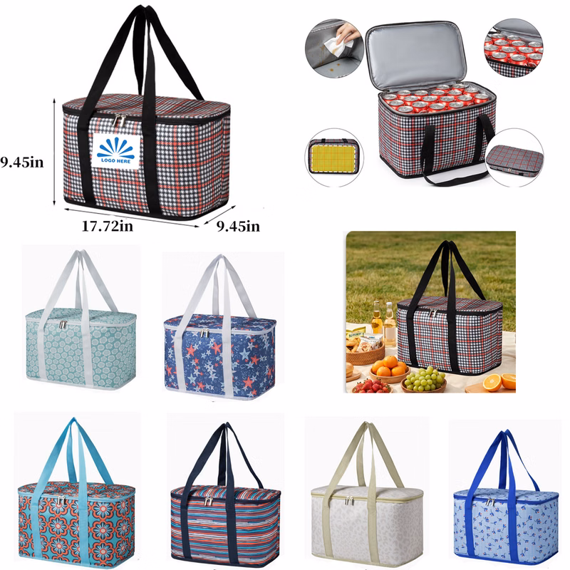 Outdoor Picnic Foldable Insulated Cool Handbag