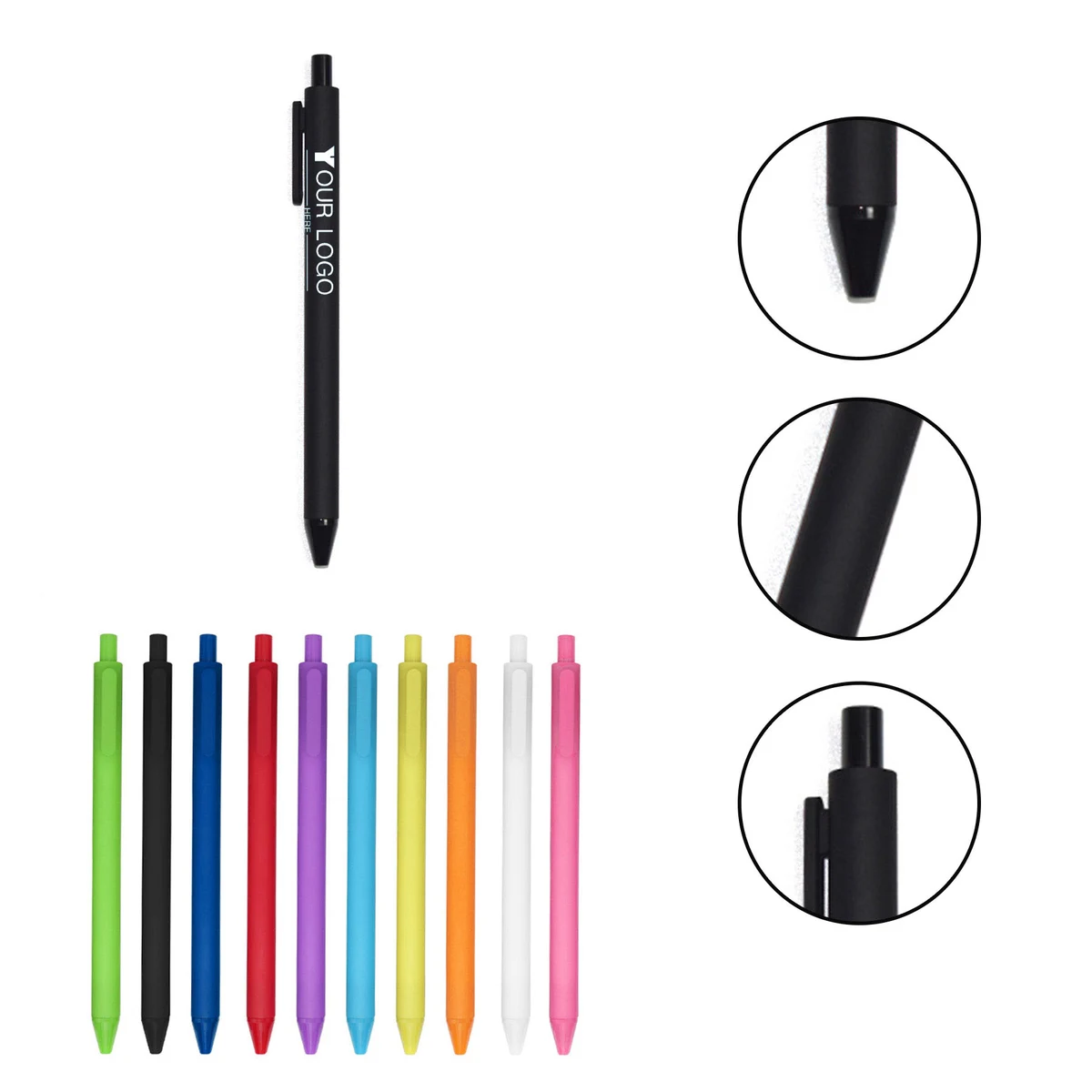 Black Retractable Gel Pens 1