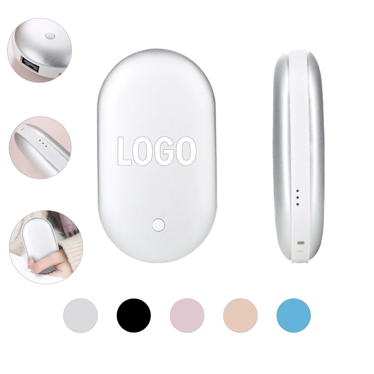 Dual-Function Electric Hand Warmer With Power Bank 1