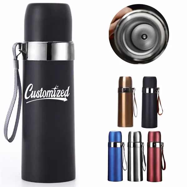 Custom Stainless Steel Insulated Thermos Bottle — Premium Beverage Giveaway