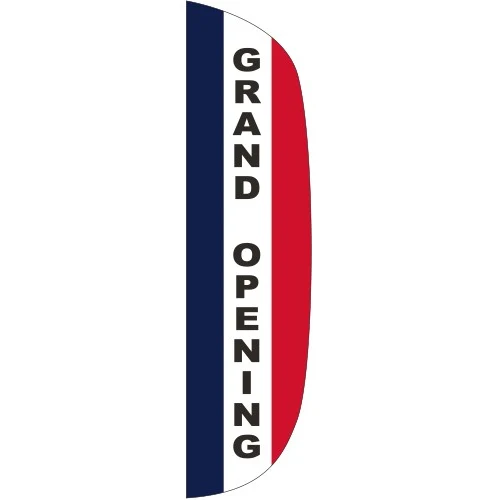 "GRAND OPENING" 3' x 15' Message Flutter Flag 1