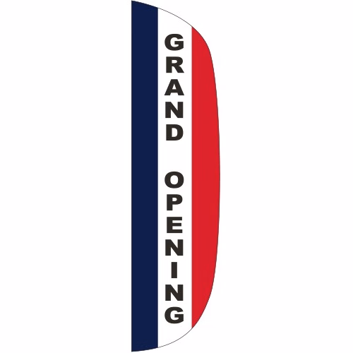 "GRAND OPENING" 3' x 12' Message Flutter Flag