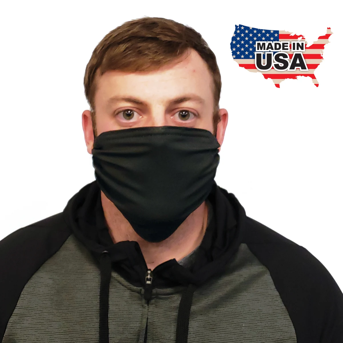 Premium Black Fabric Face Mask 1