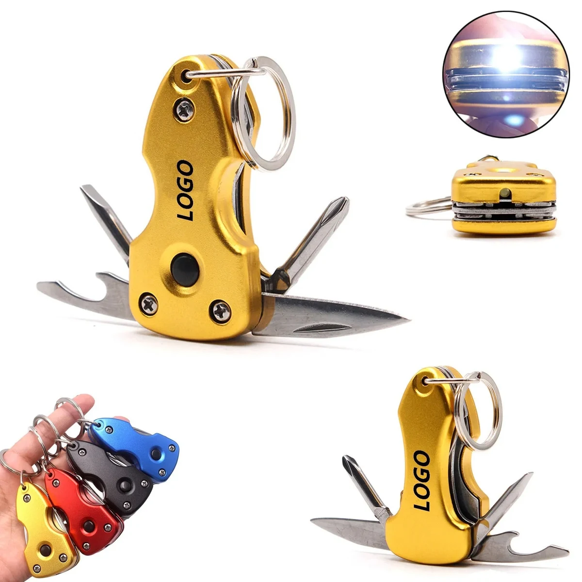 Multi Usage Knife Opener Screwdriver With Flashlight 1
