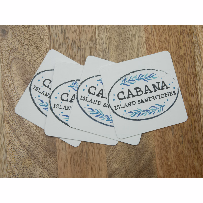 Full Color Square Paper Coaster (4" x 4")