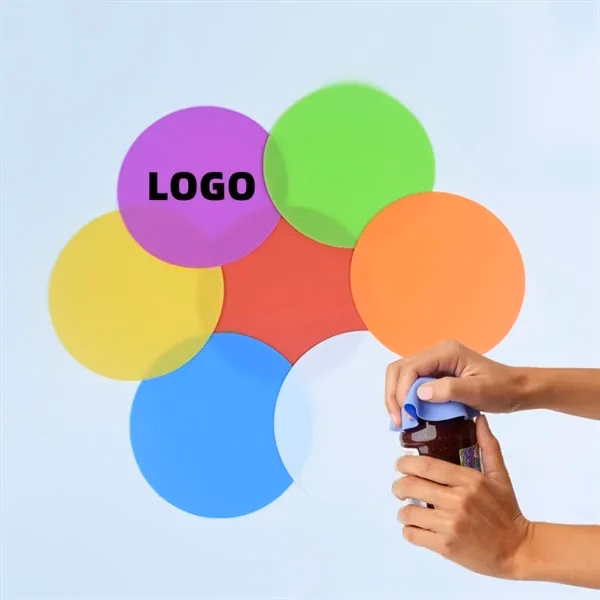 Custom 5" Silicone Bottle Opener Coaster Full-Color Print — Bar & Hospitality