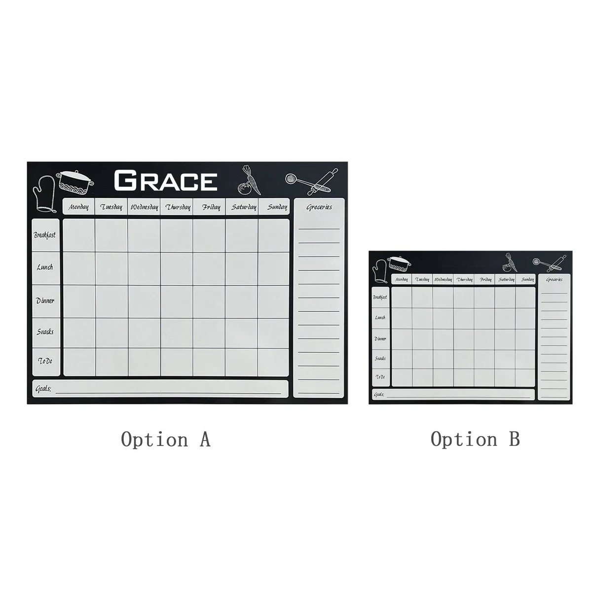 Wipeable Meal Planner Soft Magnetic Fridge Sticker 1