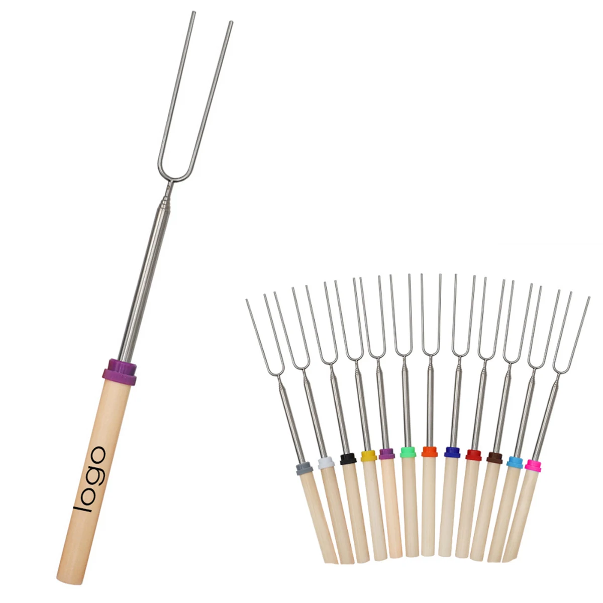 Stainless Steel Telescopic BBQ Fork 1
