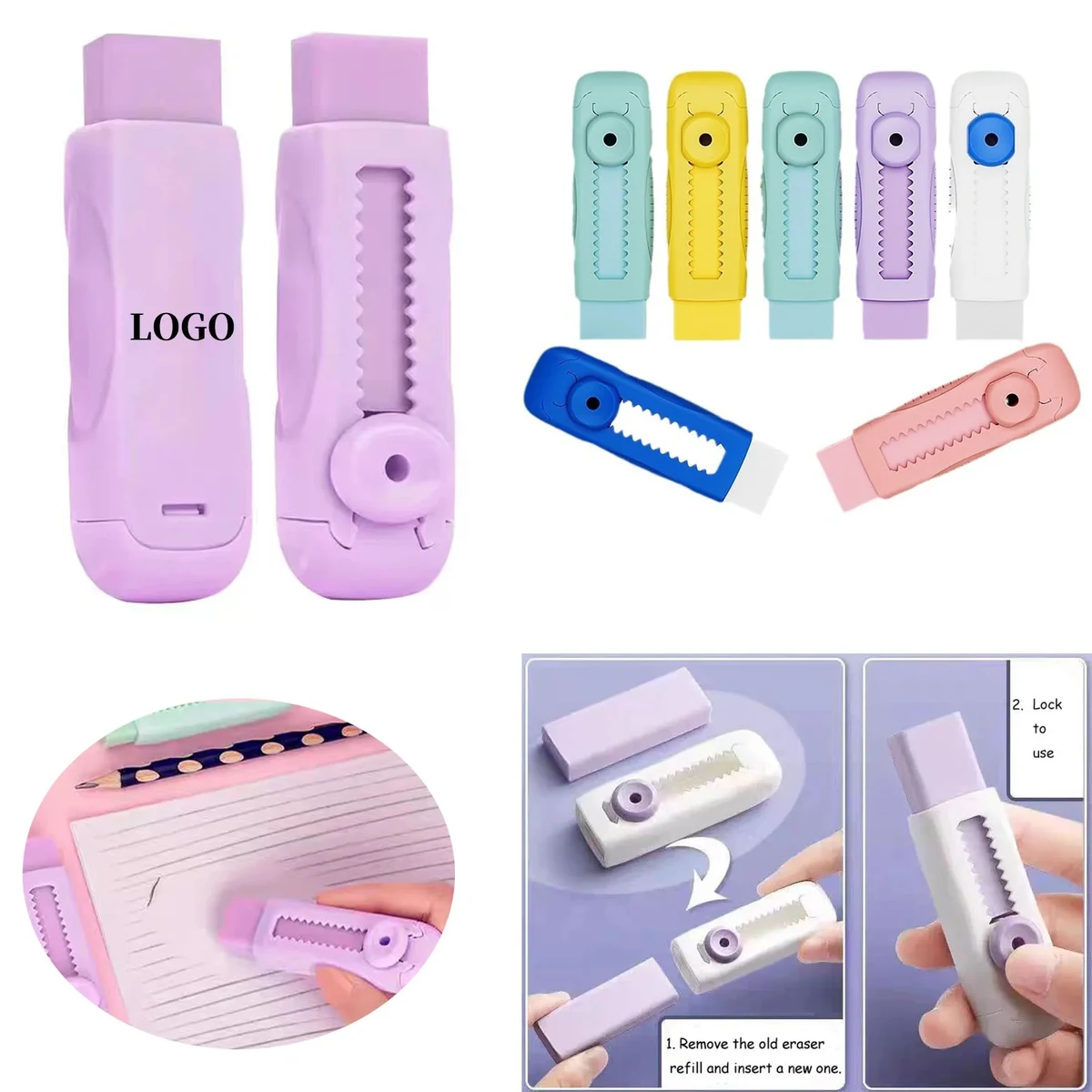Sliding Action Eraser 1