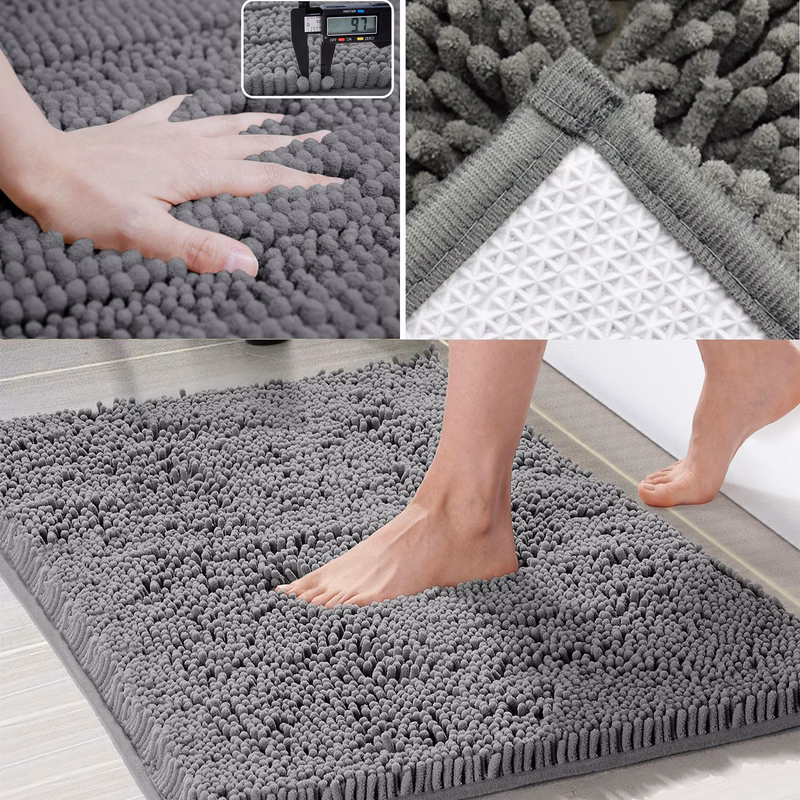 Luxury Chenille Shaggy Bath Rugs Mat