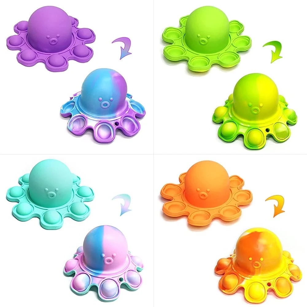 Reversible Octopus Push Pop Bubble Fidget Toy 1