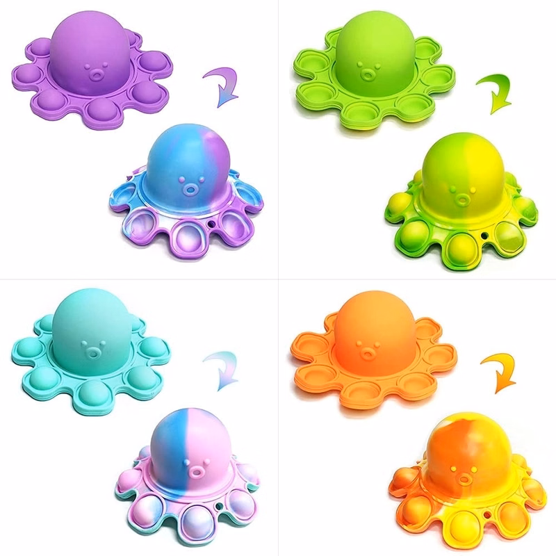 Reversible Octopus Push Pop Bubble Fidget Toy
