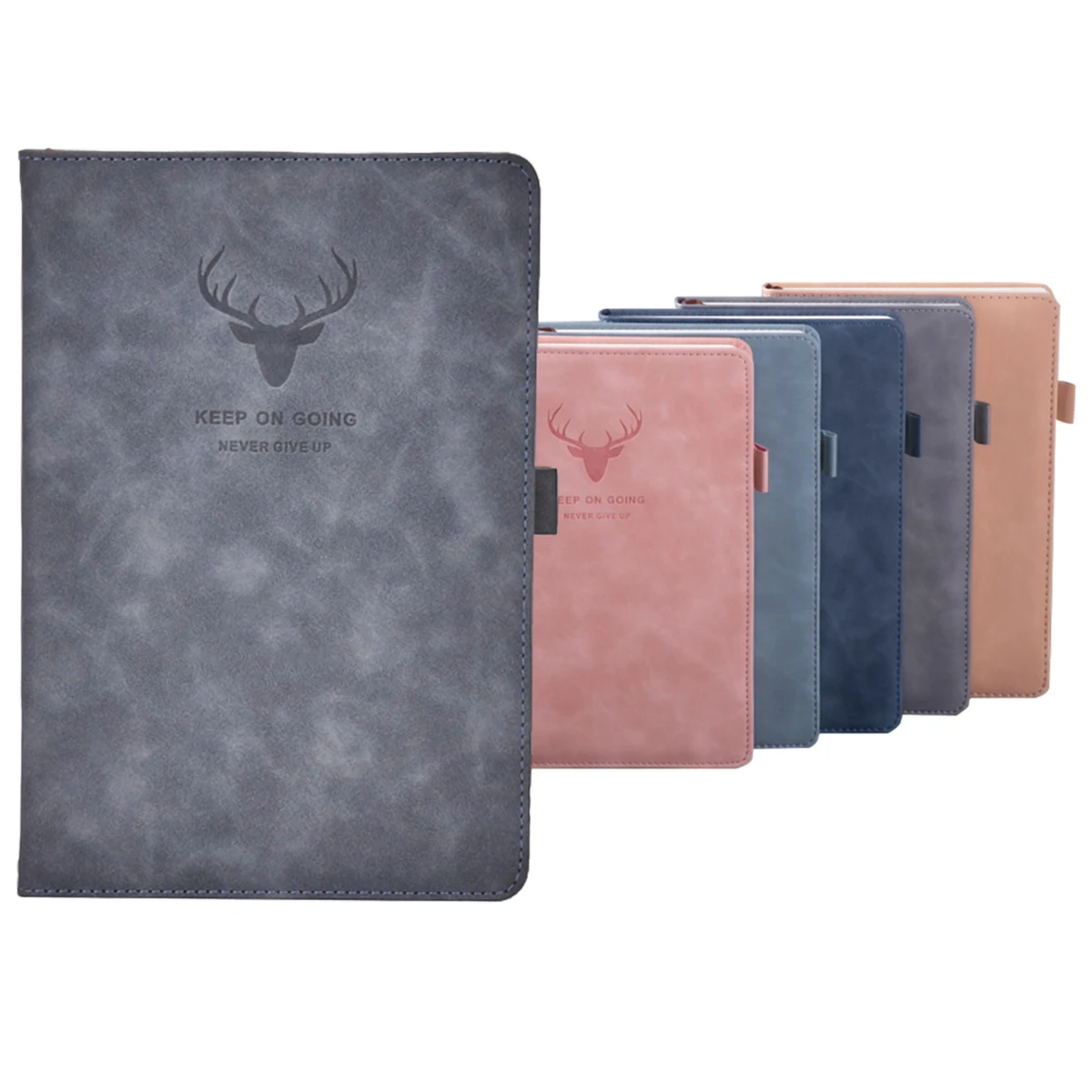 A5 Faux Leather Hardcover Notebook w/Lined Pages 1