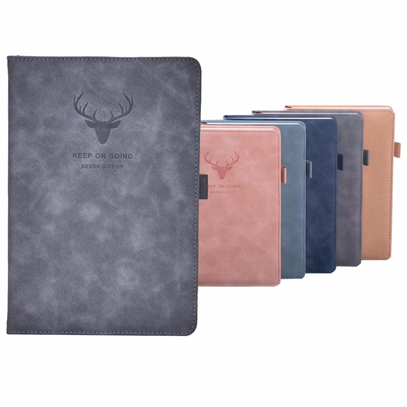 A5 Faux Leather Hardcover Notebook w/Lined Pages