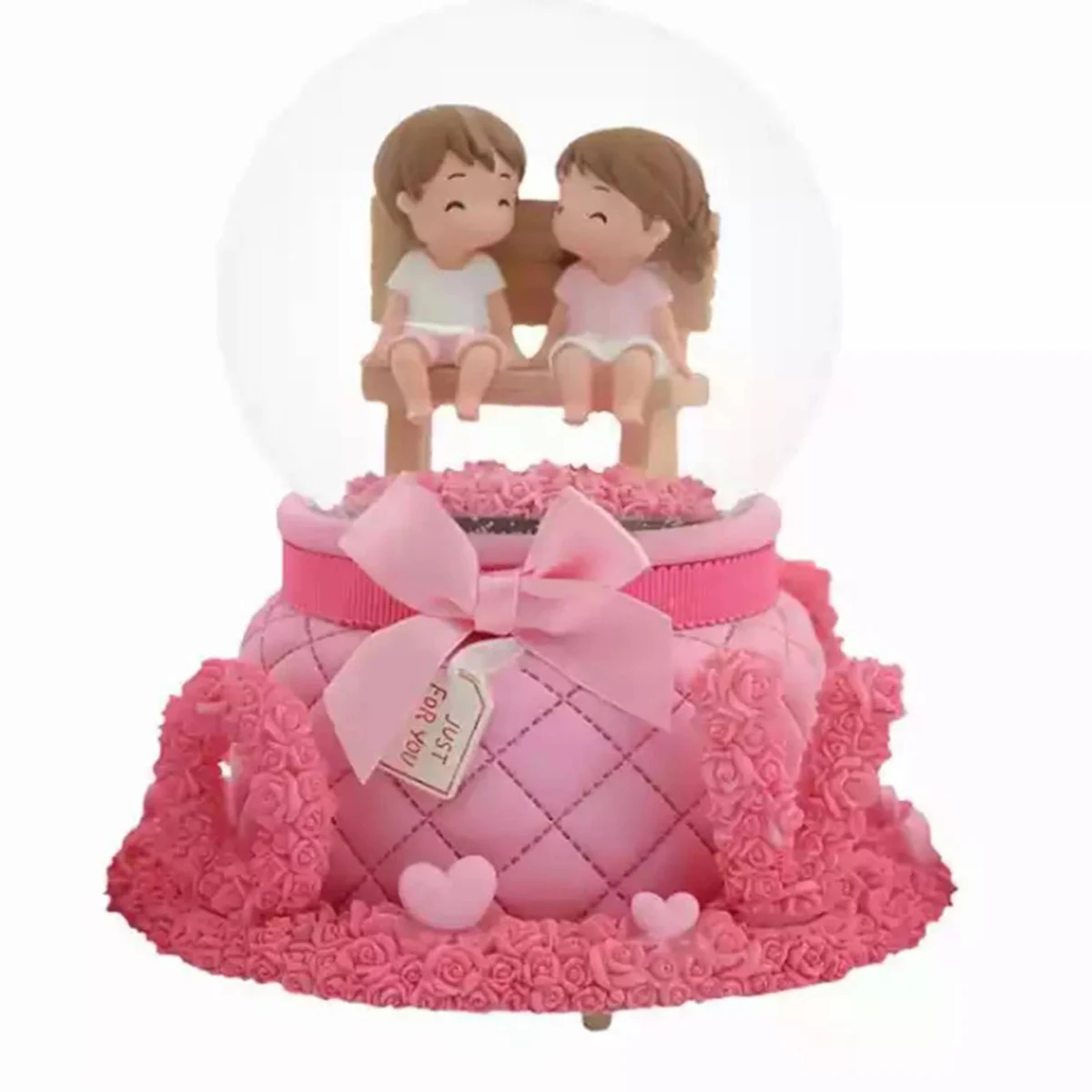 Custom Romantic Music Snow Globe 1