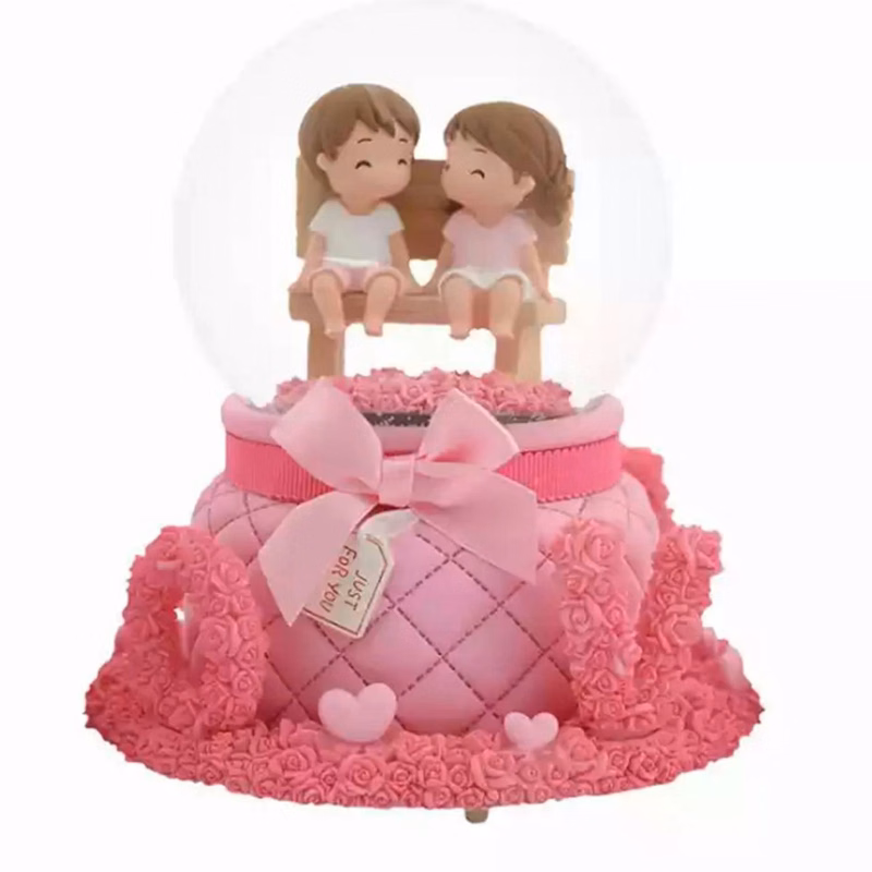 Custom Romantic Music Snow Globe