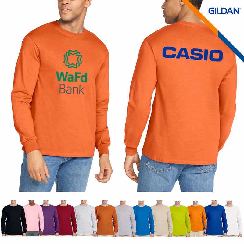 Gildan® 6.1oz 100% Cotton Preshrunk Long Sleeve T-Shirts