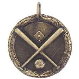 Baseball XR100 Series Medal, 1 1/4" 1