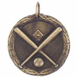 Baseball XR100 Series Medal, 1 1/4"