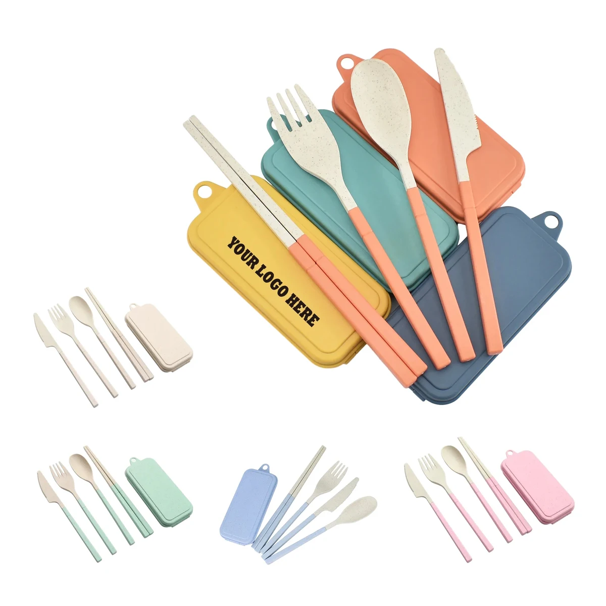 Children's Portable Tableware Set 4 Pieces MOQ 100PCS 1