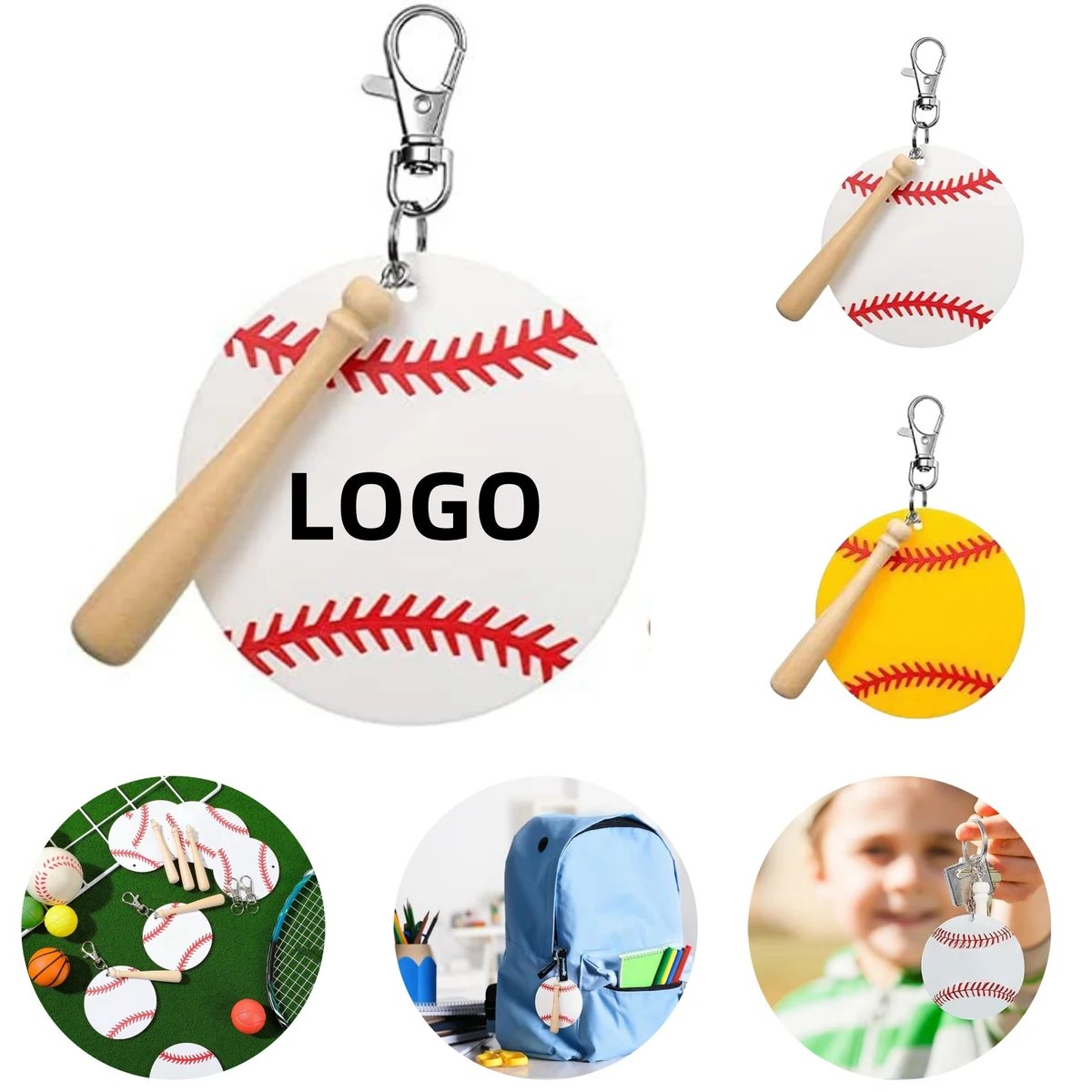 Baseball Softball Acrylic Keychain Kit 1