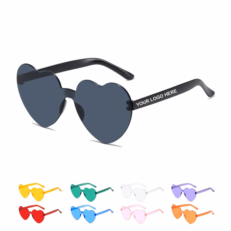 Heart Shaped Rimless Sunglasses