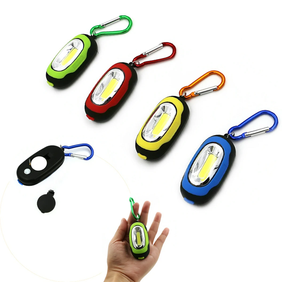 COB LED Keychain Flashlight With Magnet 1