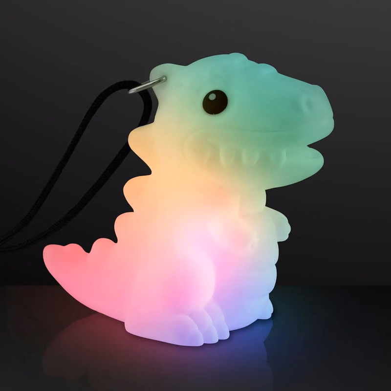 Light Up Dinosaur Necklace, Color Change LED