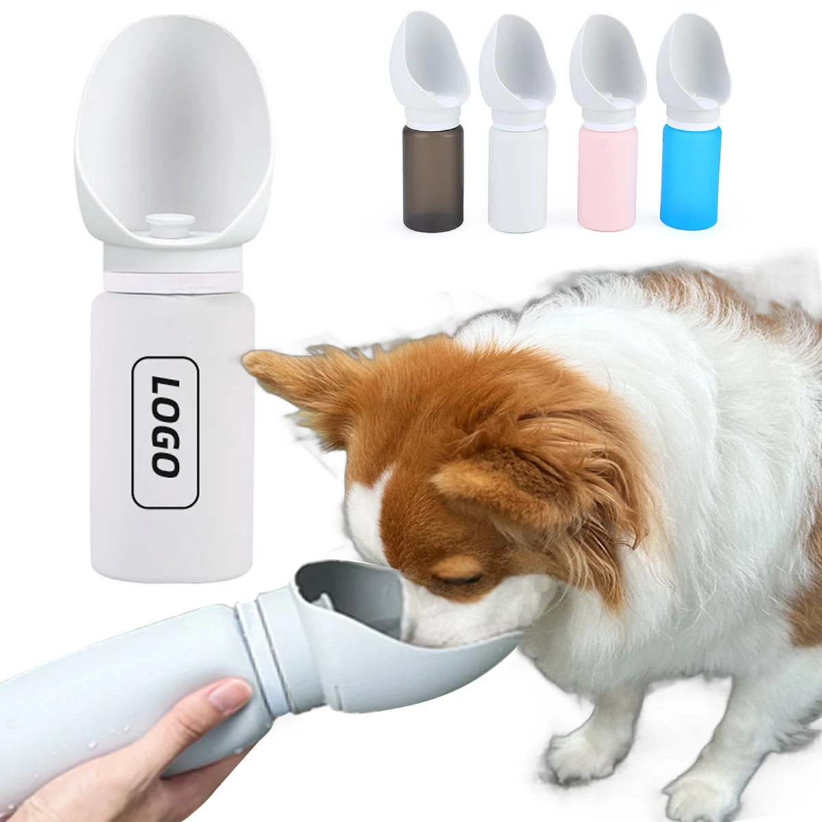 Collapsible Pet Water Bottle - 18 fl oz Food-Grade Silicone 1