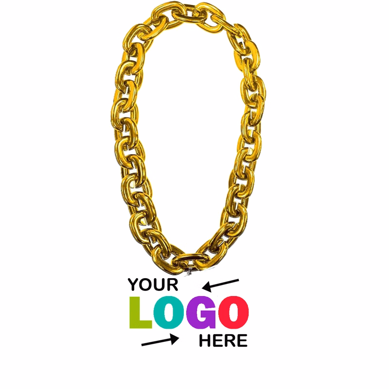 Team Logo PU Material Soft Oversized Chain Necklace