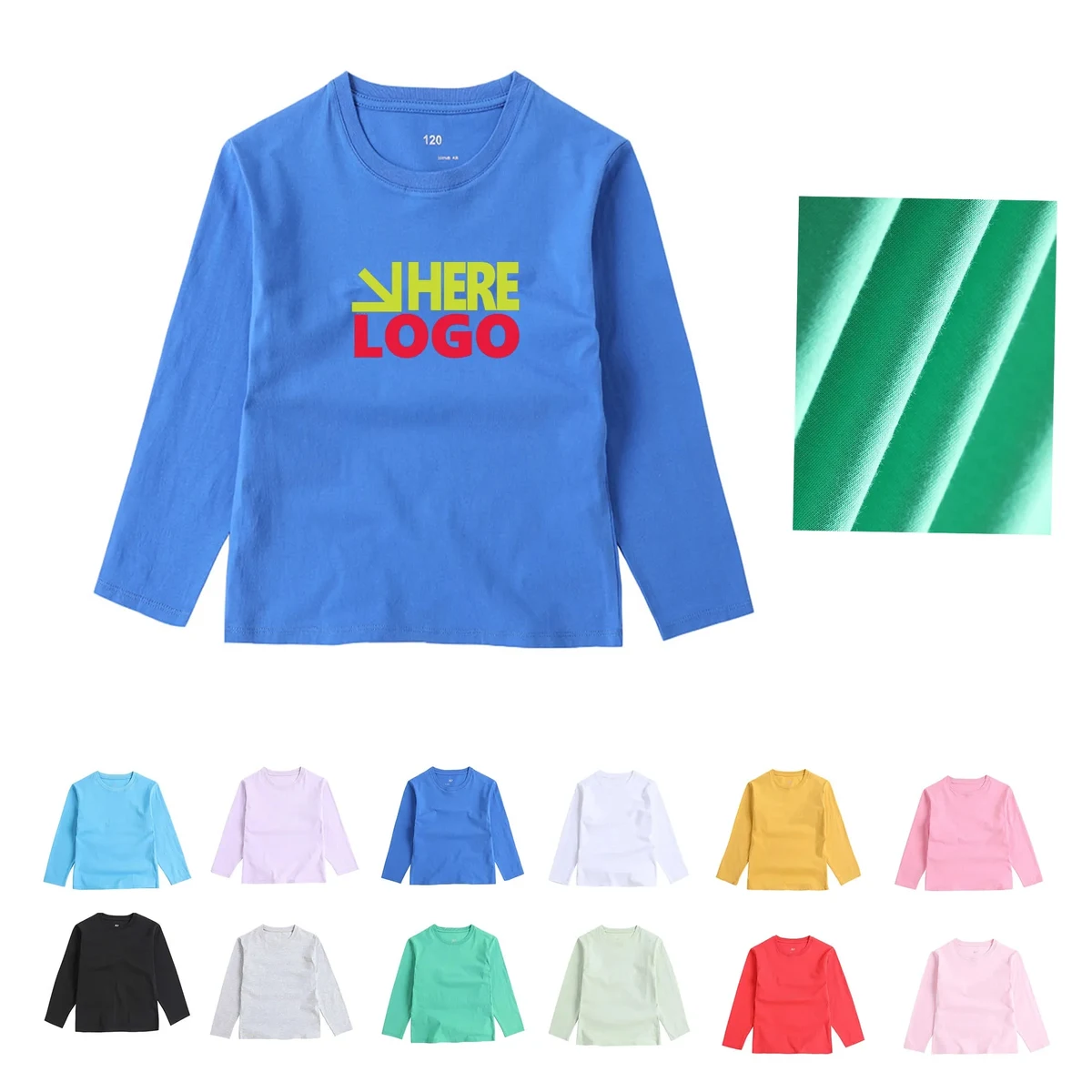 Crewneck Sweatshirt Long Sleeve Shirt, custom hoodie or sweatshirt with logo imprint 1