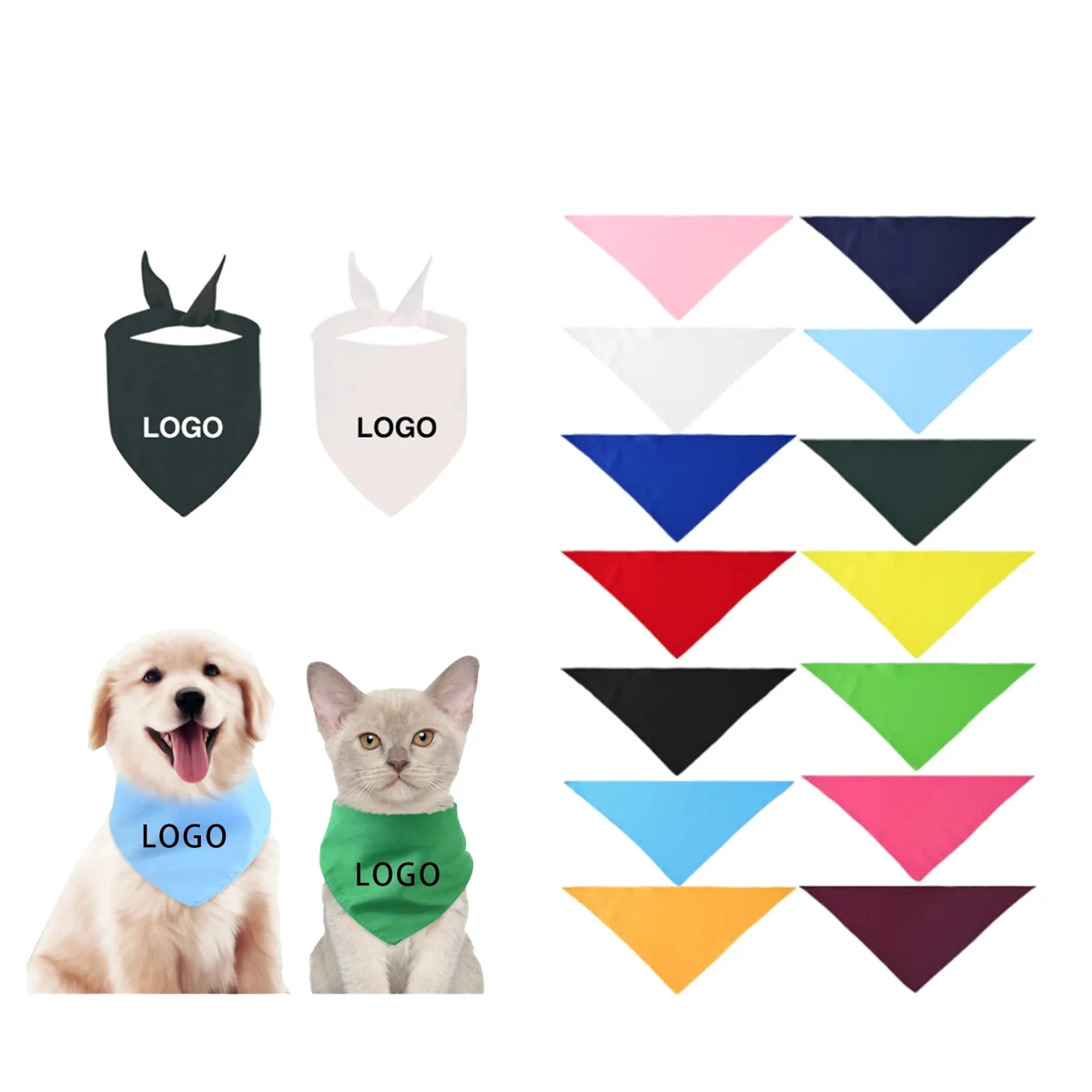 MOQ100 Pet Dog Triangle Scarf 1