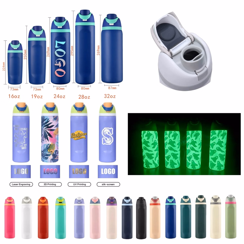 24OZ Stainless Steel Double Drink Sports Insulated Water Cup