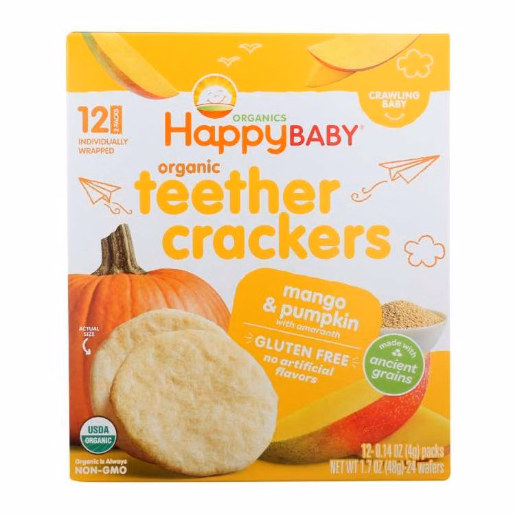 Baby Teething Crackers 6pk - Mango Pumpkin