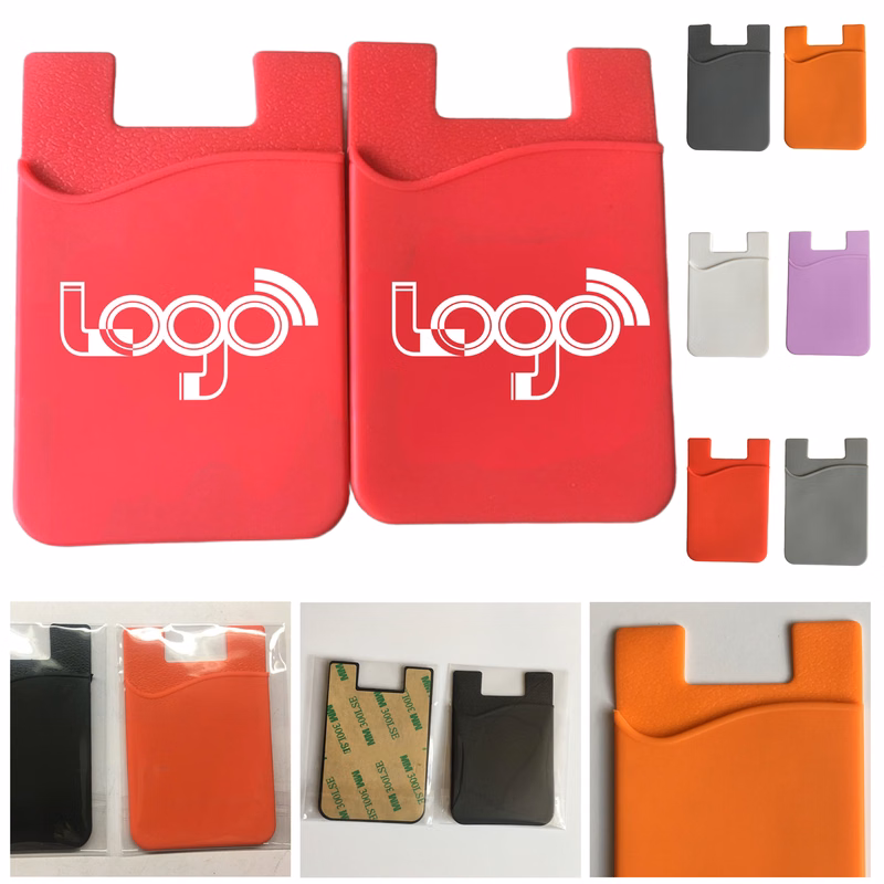 Vibrant Silicone Adhesive Card Holder for phones