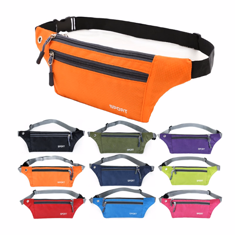 Sport Waist Bag with Zippers