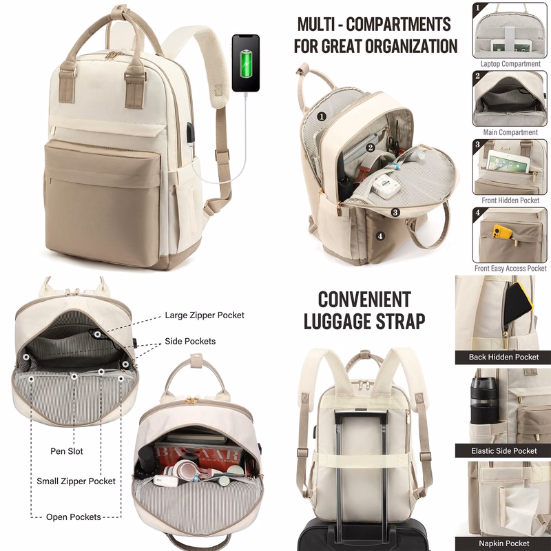 15.6 Inch Laptop Bag with USB Port
