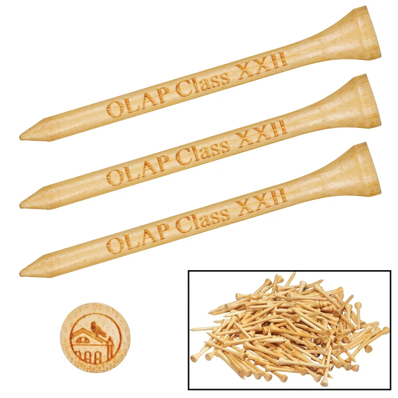 2 3/4" Tall Bamboo Golf Tee 1