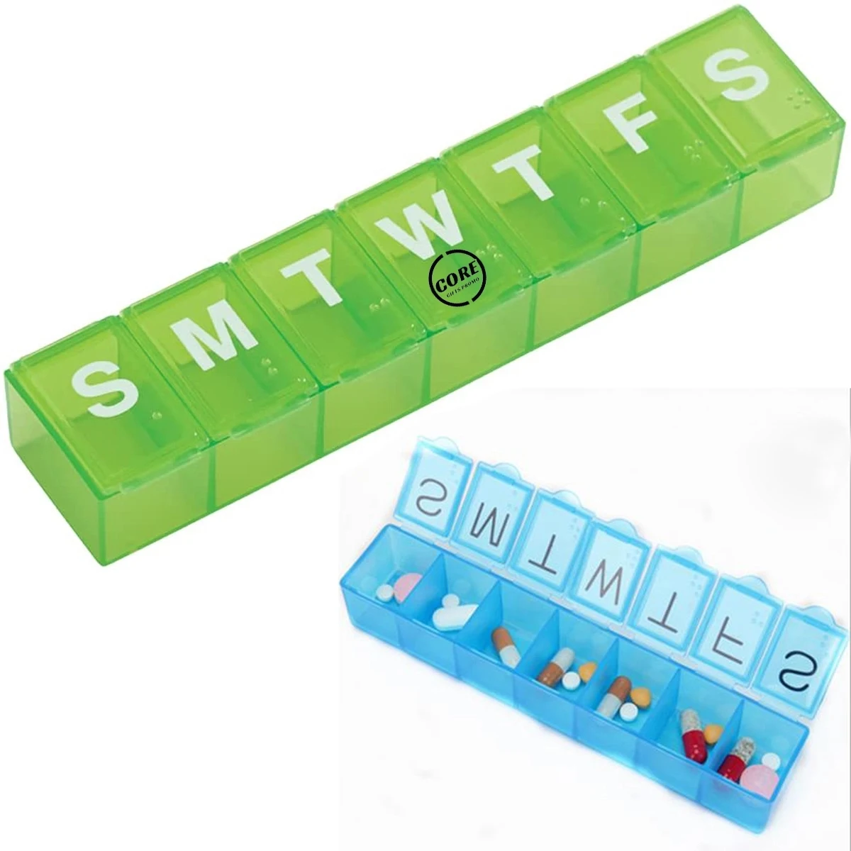 Weekly (7-Day) Pill Organizer Vitamin and Medicine Box 1