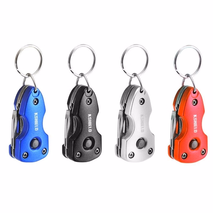 Multifunction Folding Pocket Mini Tool LED Keychain