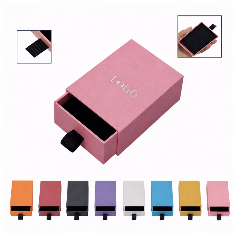 Pearlescent Drawer Jewelry Box With Ribbon