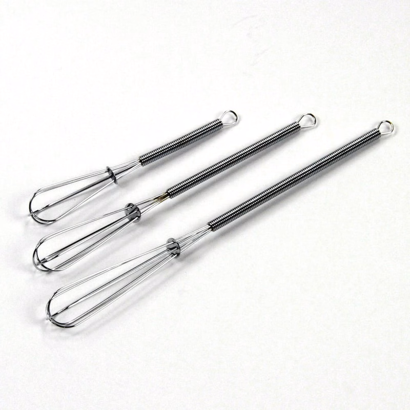 Mini Chrome Whisk Sets - 3 Pieces