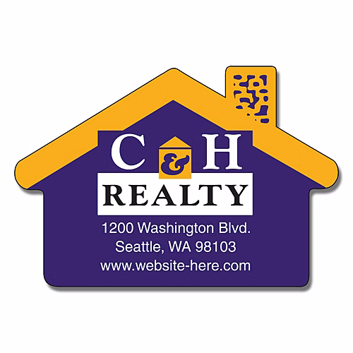 Real Estate Magnet - House Shape (2.75x1.875) - 25 mil.