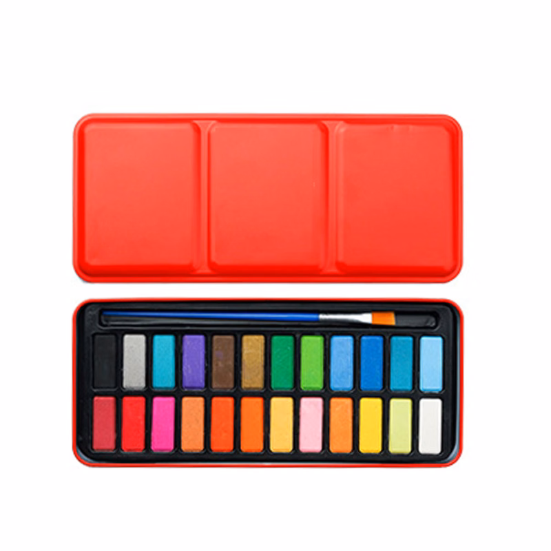 24 Colors Watercolour Paint Block Set