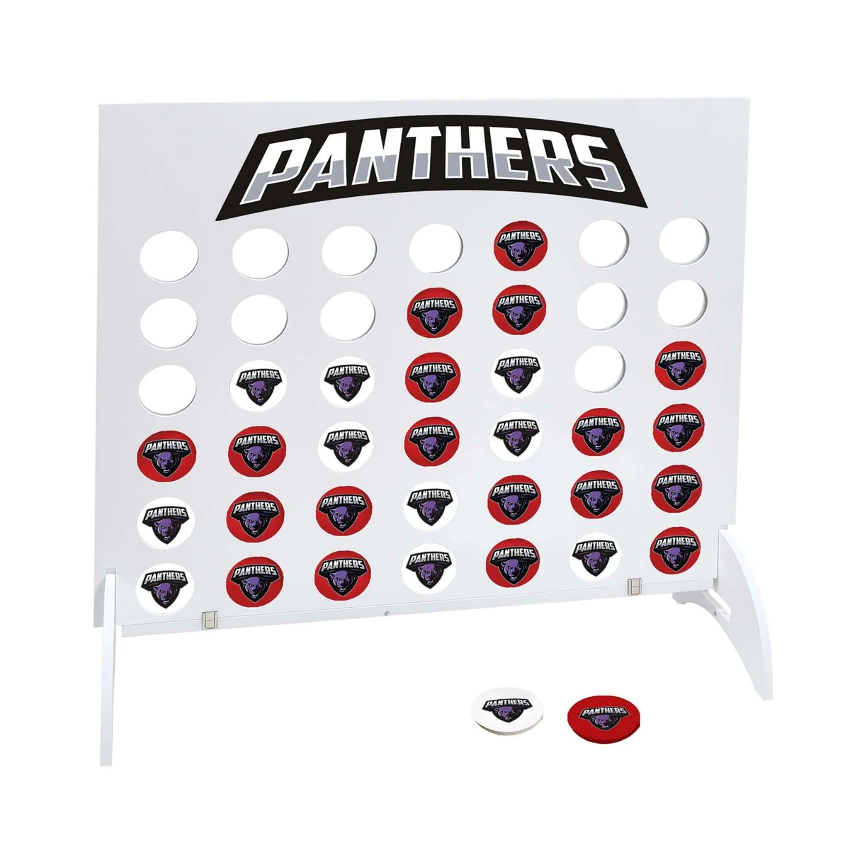 Giant 4-in-A-Row, 21 Red & 21 White Disks (Single-Sided) 1