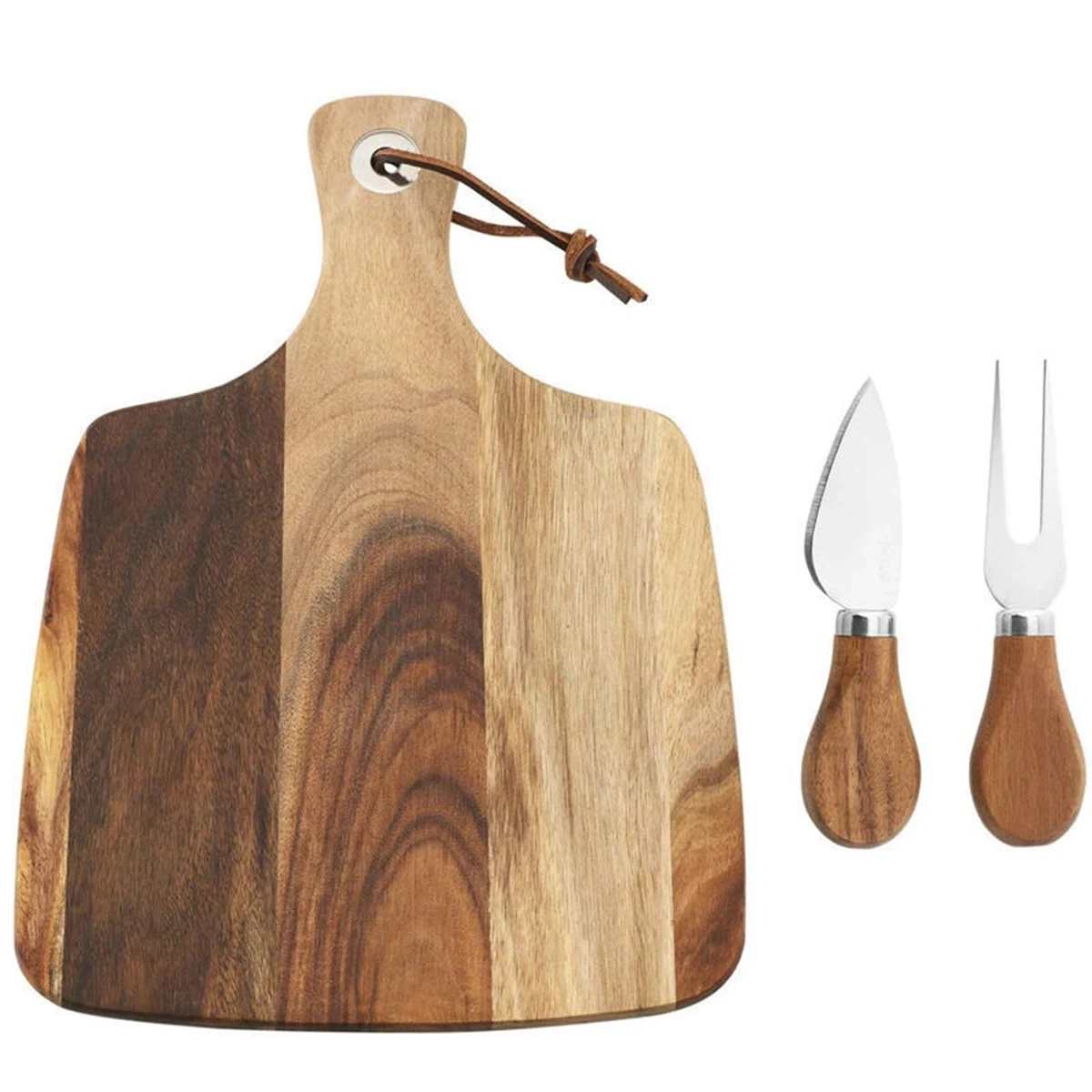 Wooden Cheese Charcuterie Board Set with 2 Knives 1