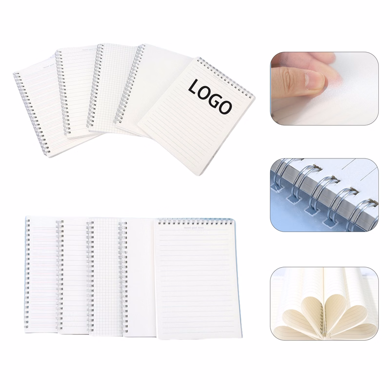 A5 Spiral Notebook Lined Dots Blank Grid Paper Journal Book