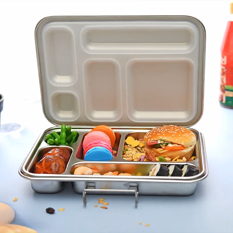 5 Compart Stainless Steel Bento Lunch Box